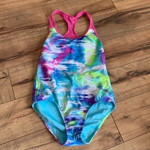 Under Armour one piece swim suit 12 girls